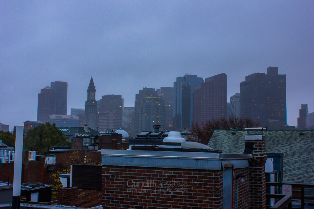 Boston Skyline Hurricane Sandy 2012 Heather Cundiff Creative